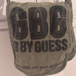 GBG BY GUESS crossbody bag canvas army green with black logo